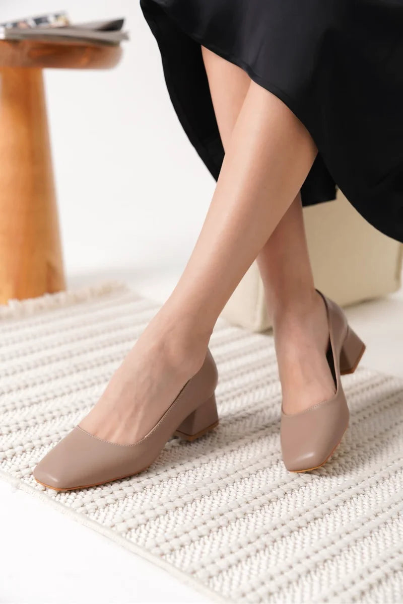 Kadın Mat Vizon Stiletto Kadın Ayakkabı Stiletto