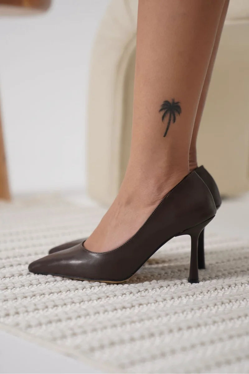 Kadın Acı Kahve Stiletto