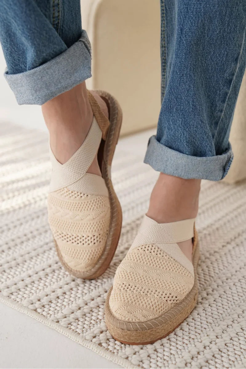 Kadın Bej Espadril Ayakkabı Kadın Ayakkabı