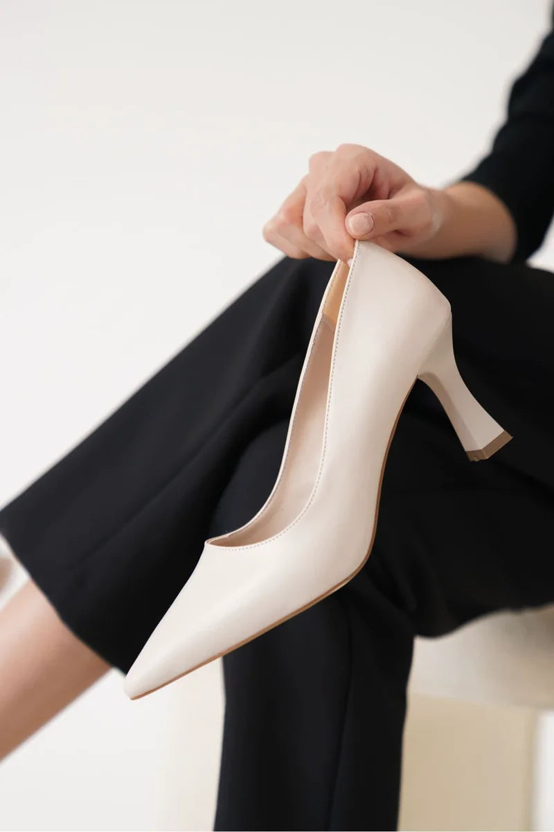 Kadın Bej Stiletto Kadın Ayakkabı Stiletto