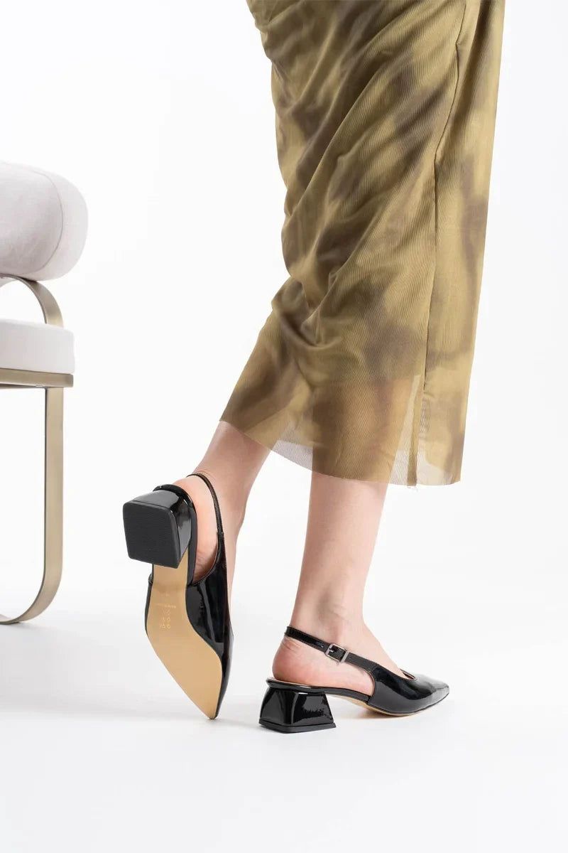 Siyah Rugan Kadın Ayakkabı Kadın Ayakkabı