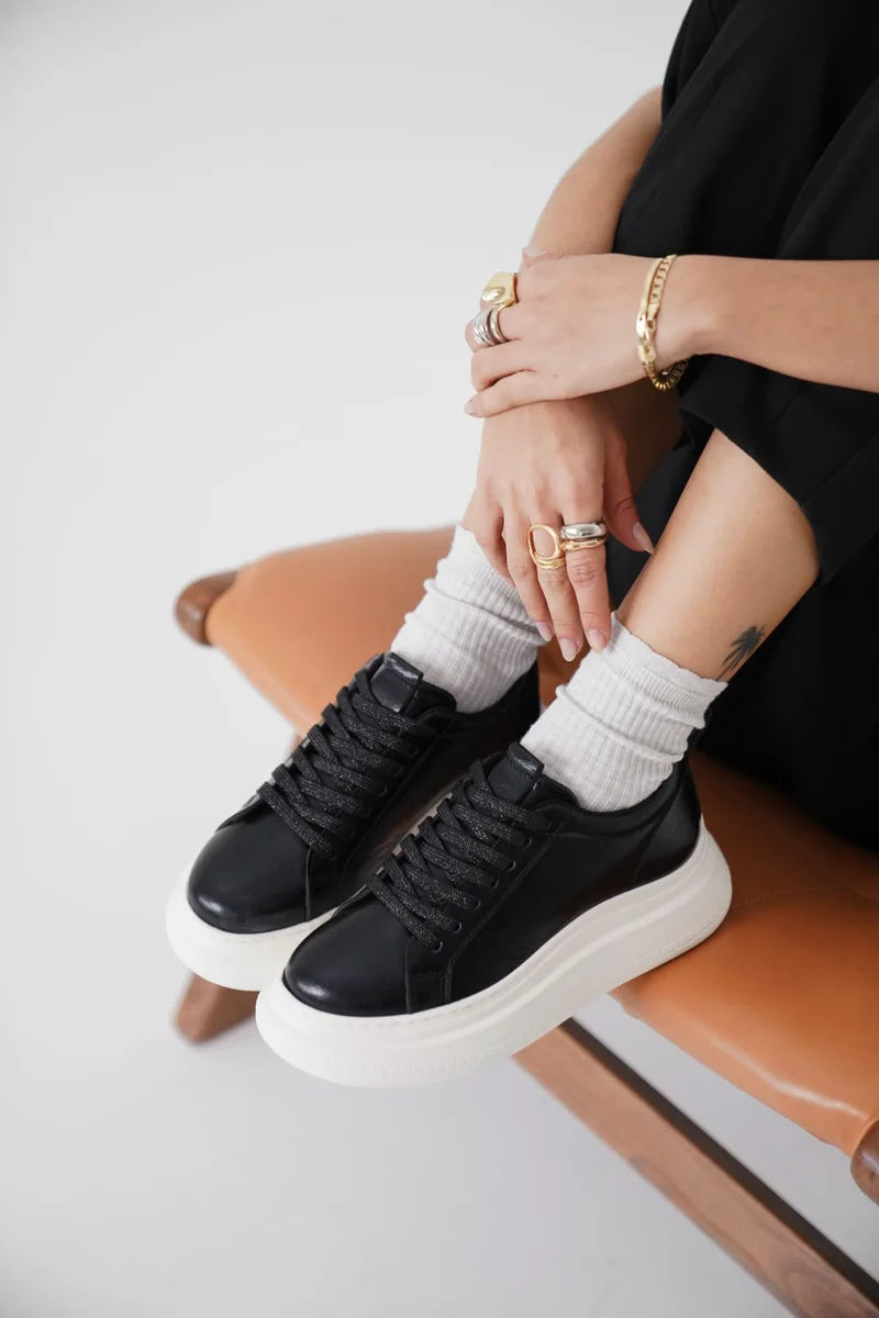Kadın Siyah Sneaker Kadın Ayakkabı Kadın Ayakkabı
