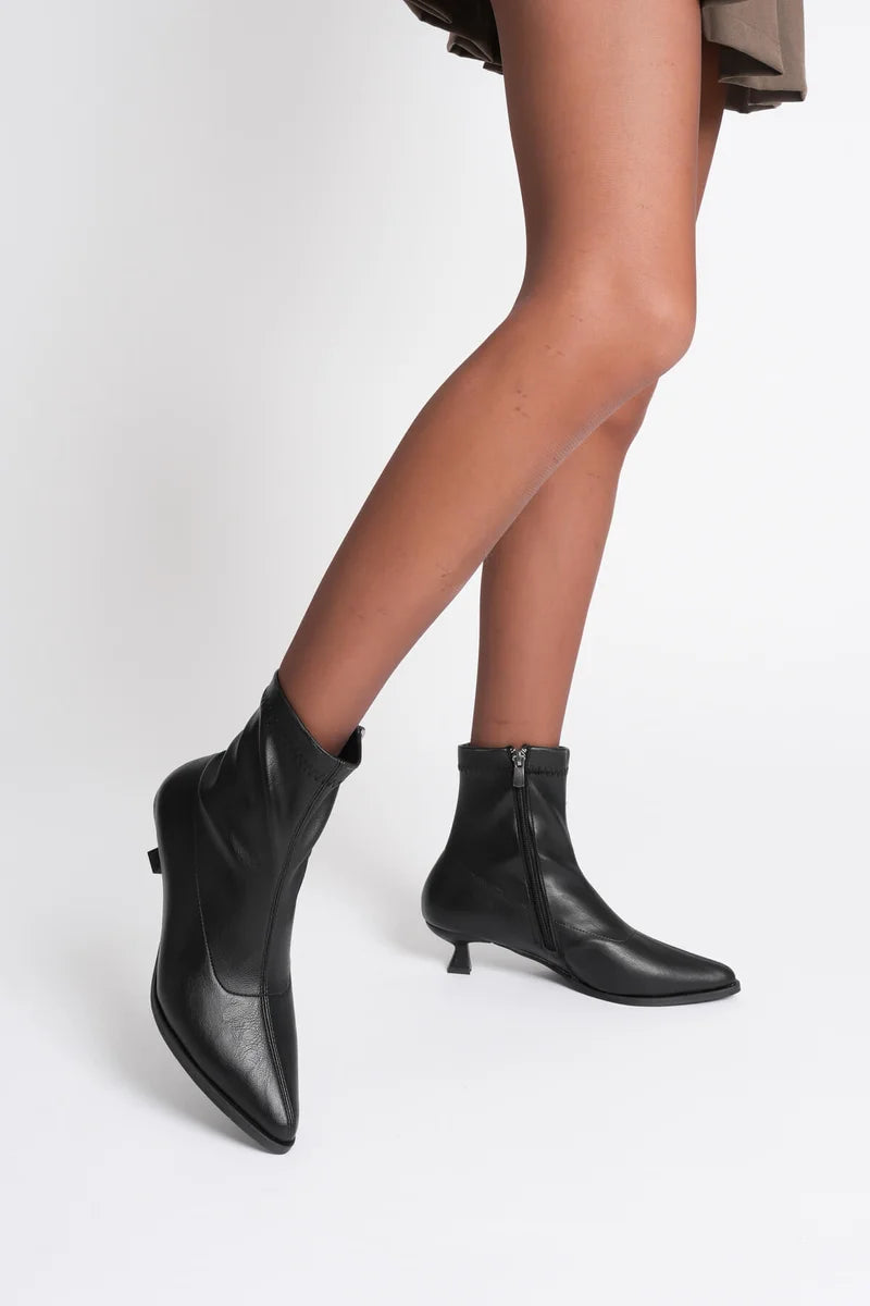 Kadın Siyah Topuklu Bot Kadın Ayakkabı Stiletto
