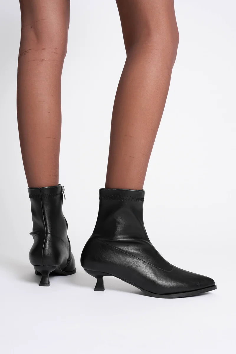 Kadın Siyah Topuklu Bot Kadın Ayakkabı Stiletto
