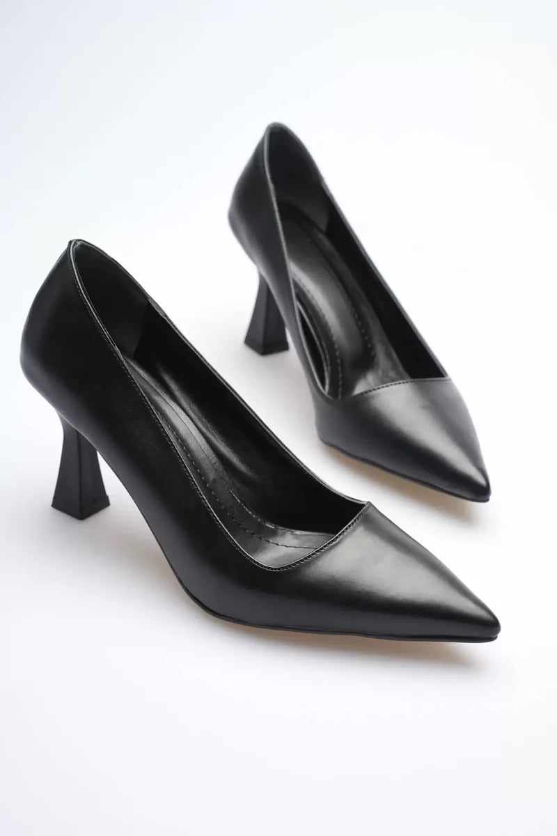 Siyah Topuklu Kadın Stiletto Kadın Ayakkabı
