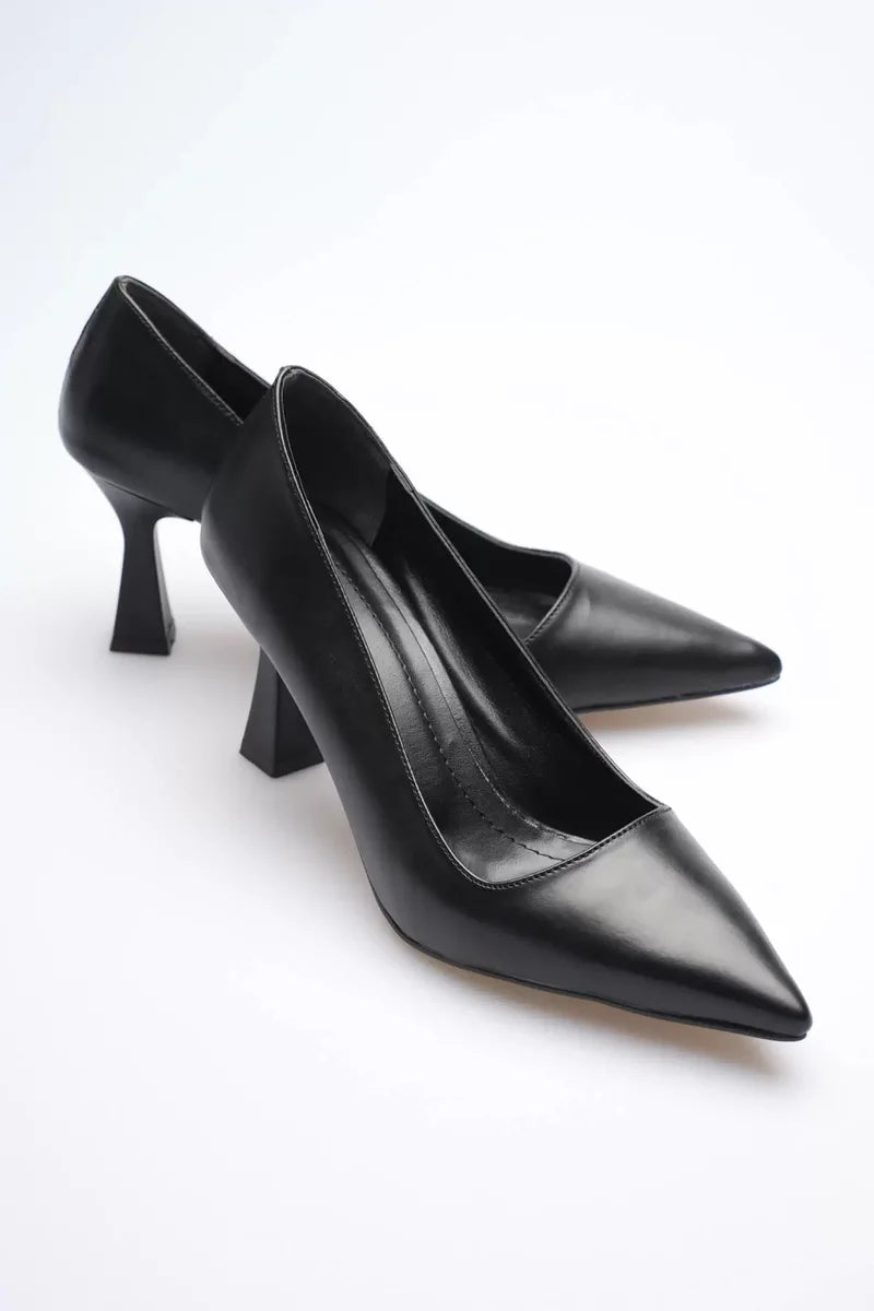 Siyah Topuklu Kadın Stiletto Kadın Ayakkabı İnce topuklu