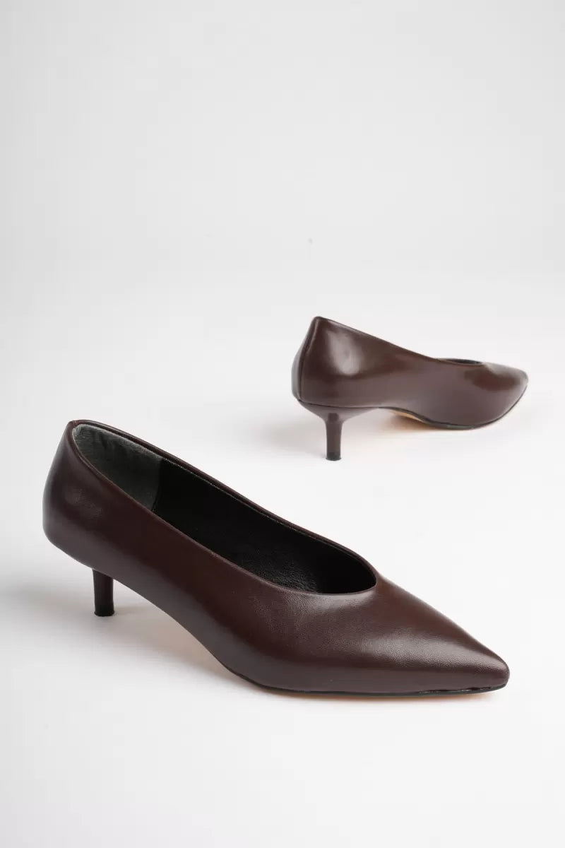Kadın Acı Kahve İnce Topuklu Stiletto