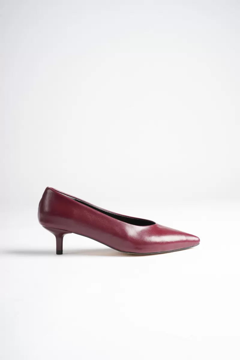 Kadın Bordo İnce Topuklu Stiletto