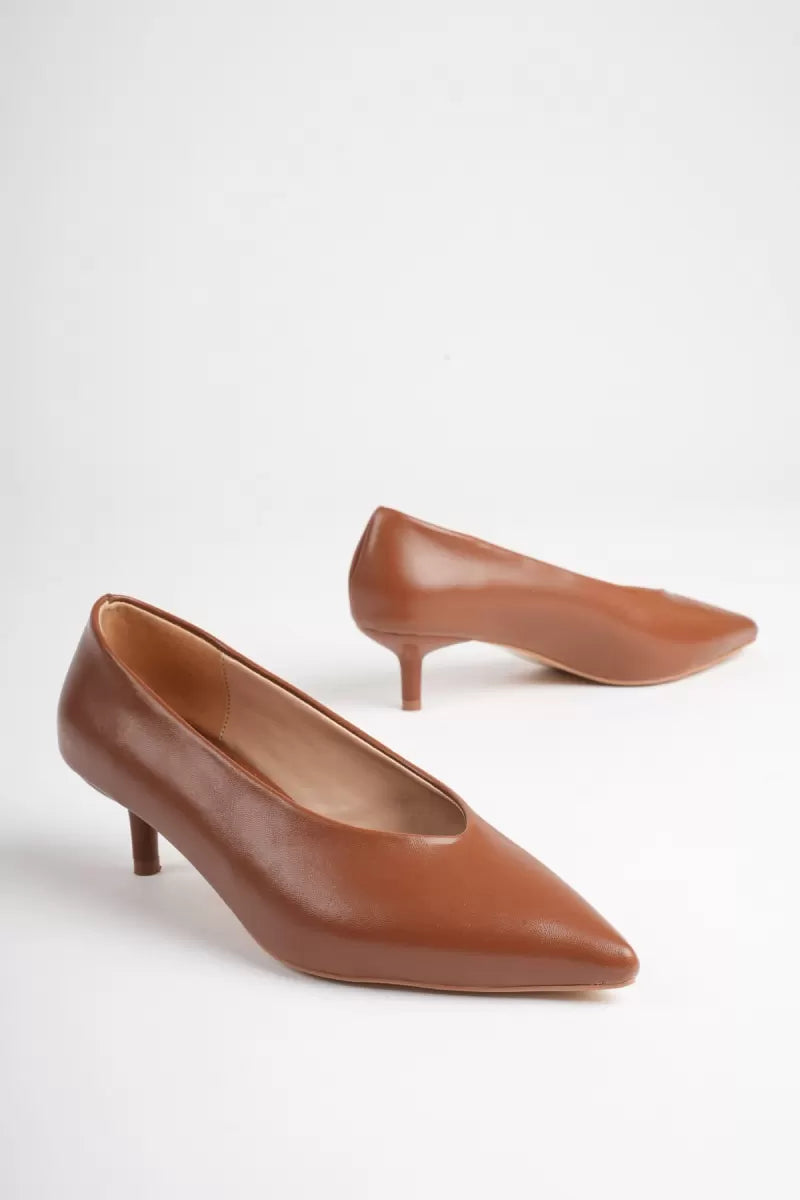 Kadın Taba İnce Topuklu Stiletto