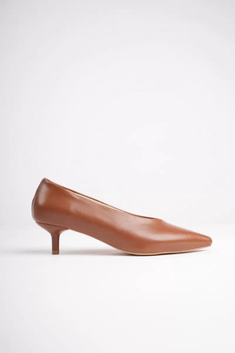 Kadın Taba İnce Topuklu Stiletto
