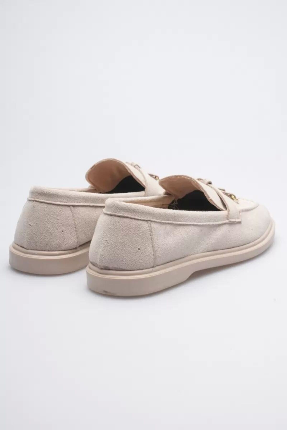 Kadın Bej Günlük Süet Ayakkabı Slip-on