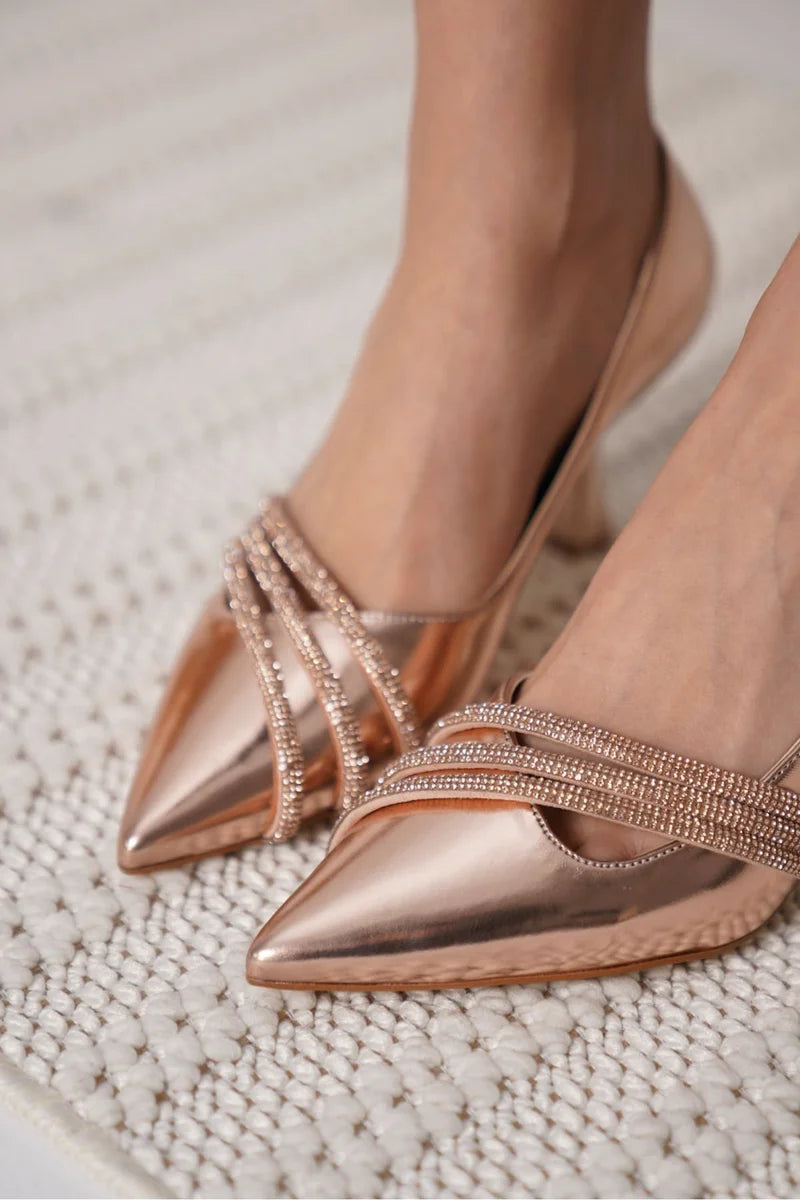 Rose Gold Rugan Kadın Topuklu Ayakkabı TR18MS02C