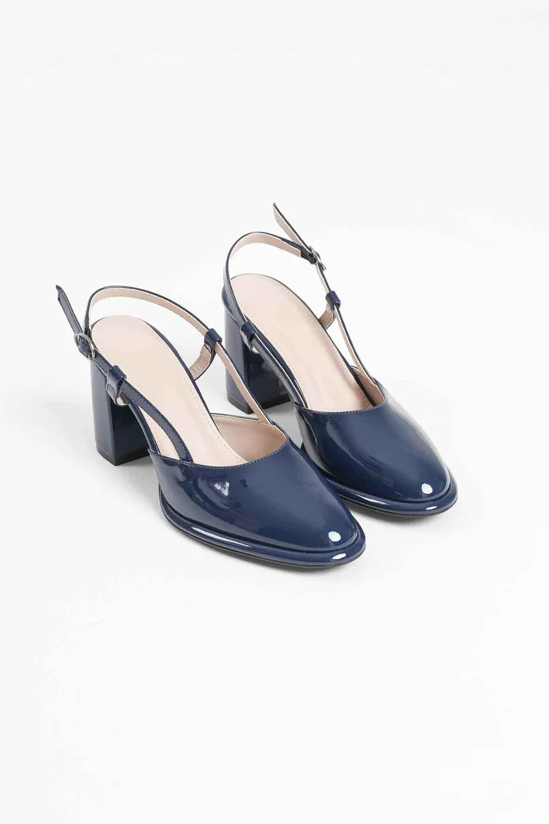 Lacivert Rugan Kadın Topuklu Ayakkabı Kadın Ayakkabı