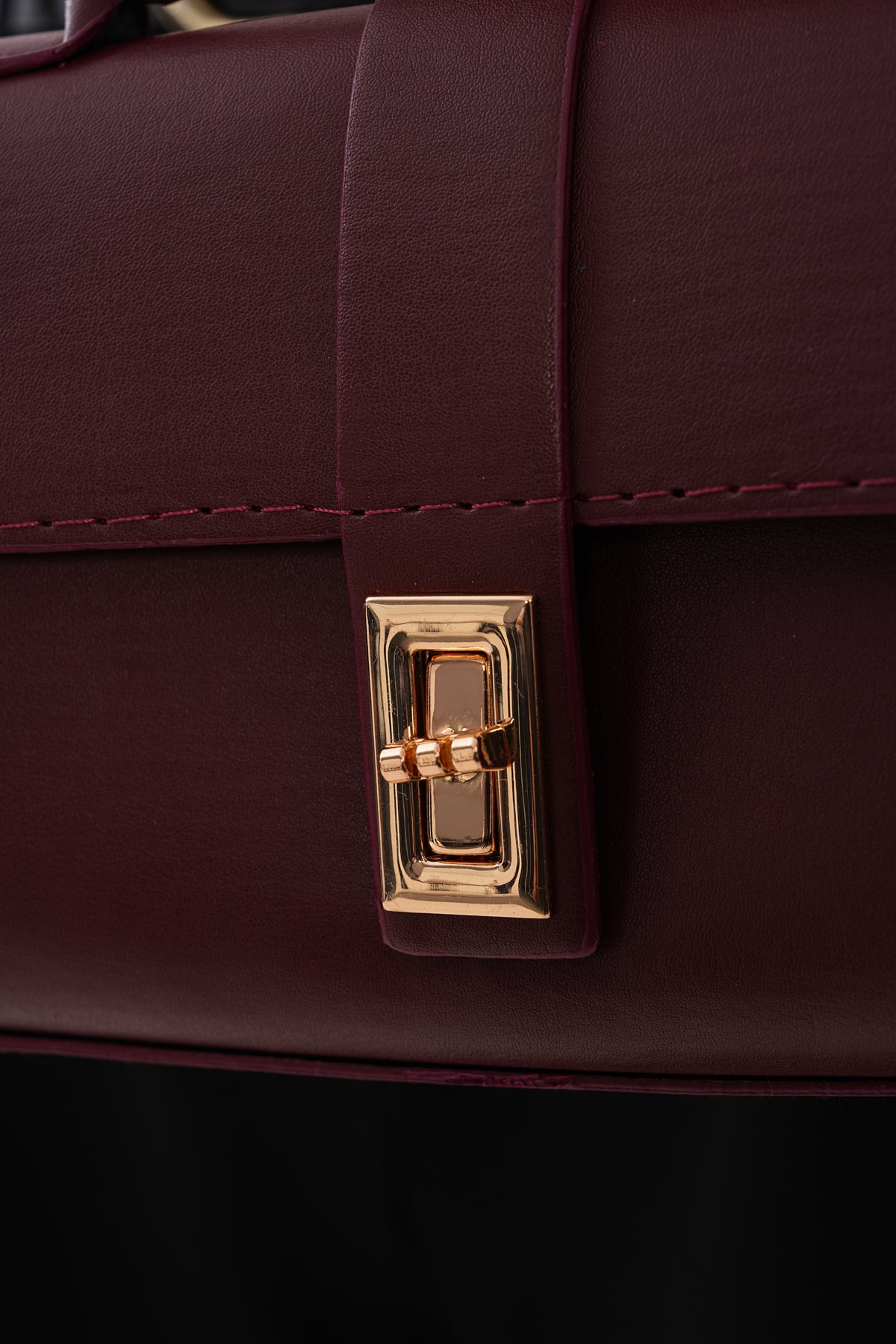 Kadın Soft Bordo Minimalist El ve Omuz Çantası