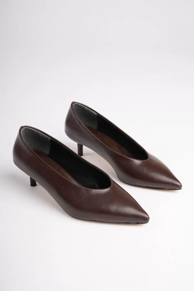 Kadın Acı Kahve İnce Topuklu Stiletto