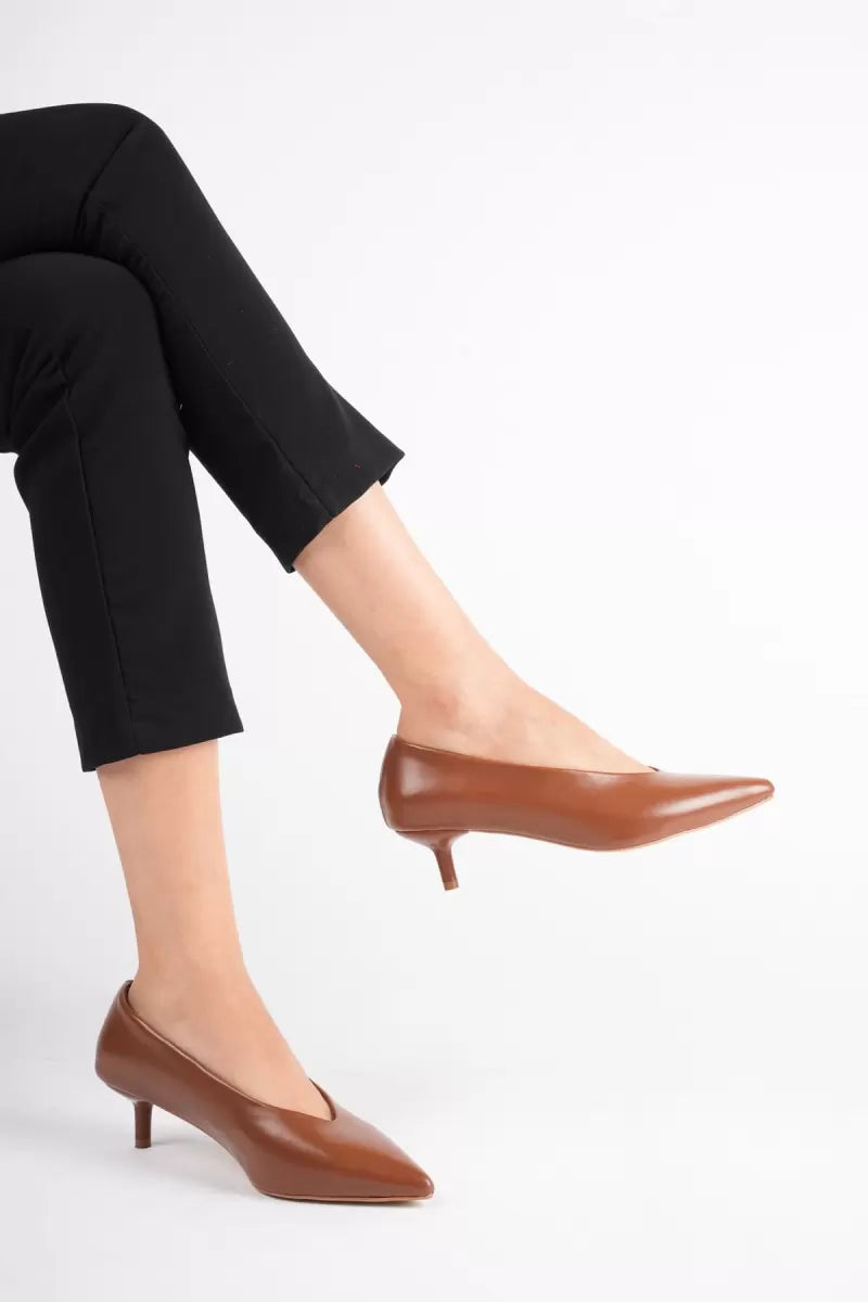 Kadın Taba İnce Topuklu Stiletto
