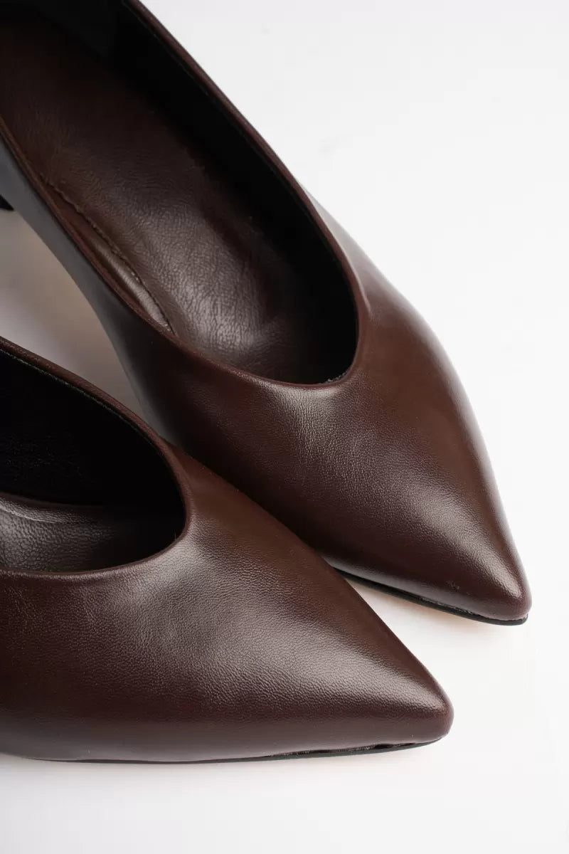 Kadın Acı Kahve İnce Topuklu Stiletto