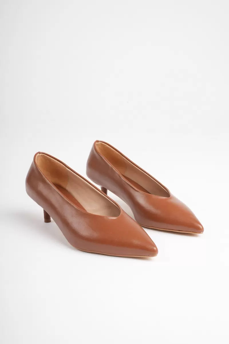 Kadın Taba İnce Topuklu Stiletto